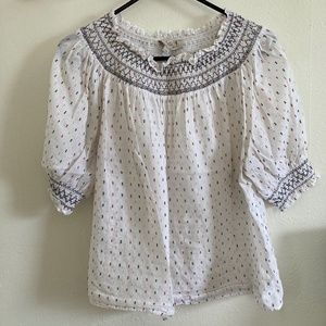 Women’s Swiss Dot Detail Blouse